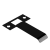 Extended Latch Strike - 80mm (106mm O/A) to suit Tubular Latch in Black Teflon