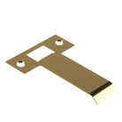 Extended latch strike plate 080mm from Style Finish Doorware, showing a silver metal strike plate for door latch reinforcement.