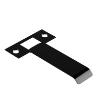 Extended Latch Strike - 90mm (116mm O/A) to suit Tubular Latch in Black Teflon