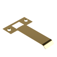 Extended Latch Strike - 90mm (116mm O/A) to suit Tubular Latch in Satin Brass Unlaquered