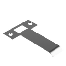 Extended Latch Strike - 90mm (116mm O/A) to suit Tubular Latch in Satin Chrome