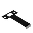 Extended Latch Strike - 100mm (126mm O/A) to suit Tubular Latch in Black Teflon
