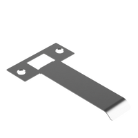 Extended Latch Strike - 100mm (126mm O/A) to suit Tubular Latch in Polished Nickel