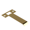 Extended Latch Strike - 100mm (126mm O/A) to suit Tubular Latch in Satin Brass Unlaquered