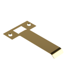 Extended Latch Strike - 100mm (126mm O/A) to suit Tubular Latch in Satin Brass Unlaquered
