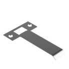 Extended Latch Strike - 100mm (126mm O/A) to suit Tubular Latch in Satin Chrome