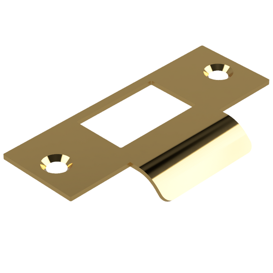 Old Version 85mm Lockwood Strike Plate in Polished Brass Unlacquered