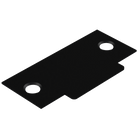 Blank T Shaped Strike (no latch hole) to suit Tubular Latch in Black Teflon