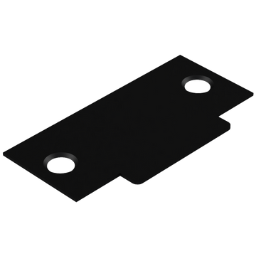 Blank T Shaped Strike (no latch hole) to suit AUS Mortice Locks in Black Teflon