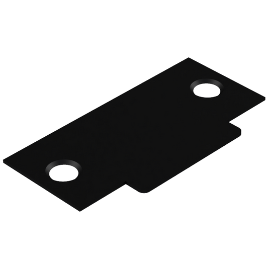 Blank T Shaped Strike (no latch hole) to suit AUS Mortice Locks in Black Teflon