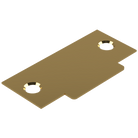 Blank T Shaped Strike (no latch hole) to suit Tubular Latch in Polished Brass Unlacquered