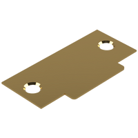 Blank T Shaped Strike (no latch hole) to suit Tubular Latch in Satin Brass Unlaquered