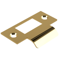 Standard T Shaped Strike - 20mm (46mm O/A) to suit AUS Mortice Locks in Satin Brass Unlaquered