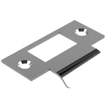 Standard T Shaped Strike - 20mm (46mm O/A) to suit AUS Mortice Locks in Satin Nickel