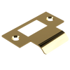 Extended T Shaped Strike - 25mm (51mm O/A) to suit AUS Mortice Locks in Polished Brass Unlacquered