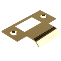 Extended T Shaped Strike - 25mm (51mm O/A) to suit AUS Mortice Locks in Satin Brass Unlaquered
