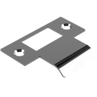 Extended AUS mortice lock strike plate by Style Finish Doorware, 30mm, with polished chrome finish, suitable for secure door installation.