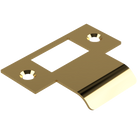 Extended AUS mortice lock strike plate by Style Finish Doorware, showing the 030mm metal strike with mounting holes.