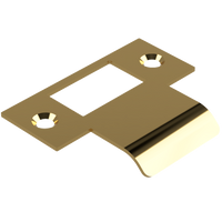 Extended AUS mortice lock strike plate by Style Finish Doorware, showing the 030mm metal strike with mounting holes.