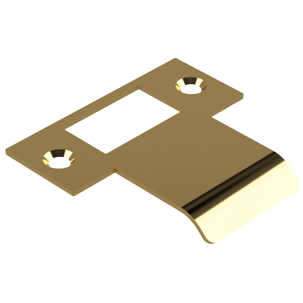 Extended T Shaped Strike - 40mm (66mm O/A) to suit AUS Mortice Locks in Satin Brass Unlaquered