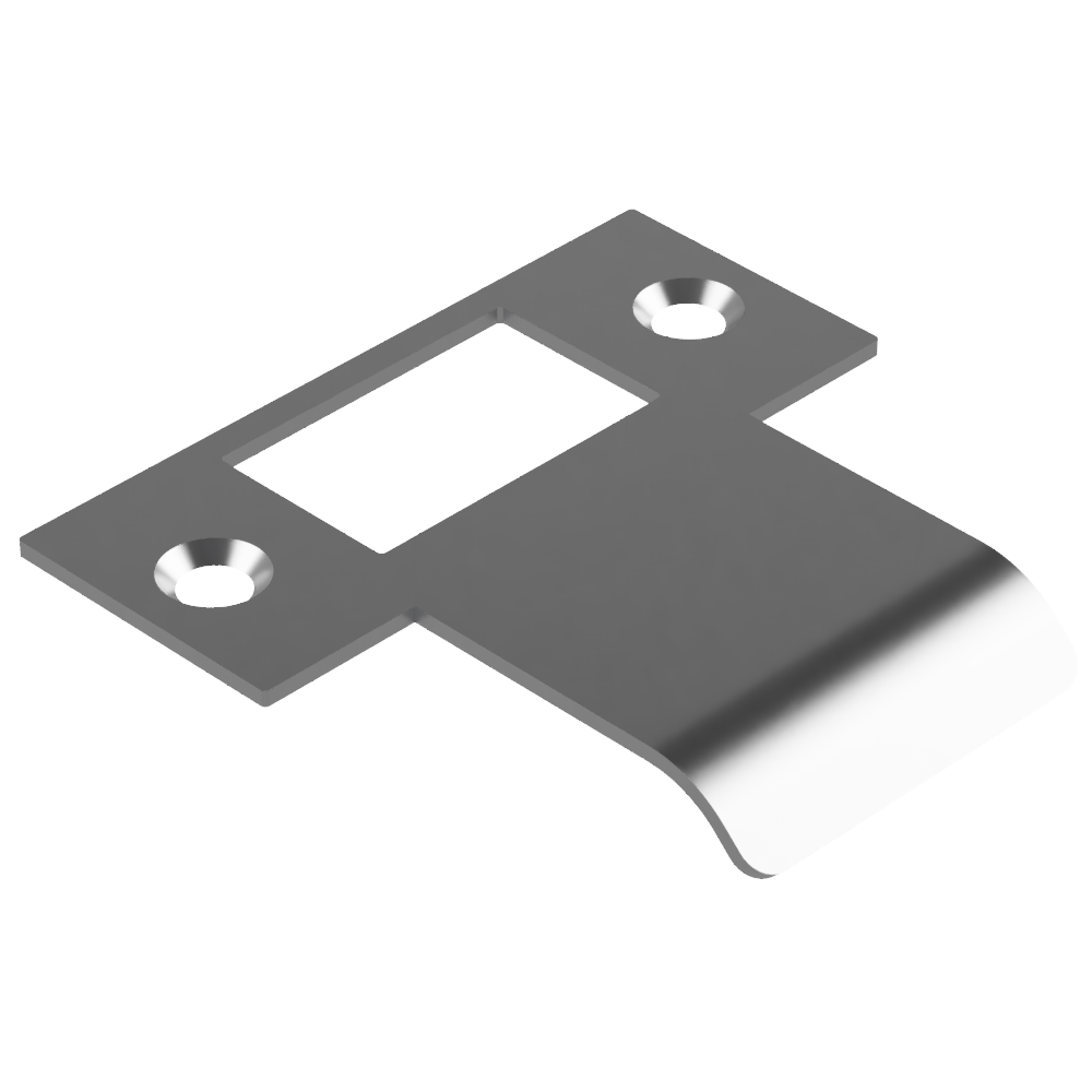Extended T Shaped Strike - 40mm (66mm O/A) to suit AUS Mortice Locks in Satin Chrome