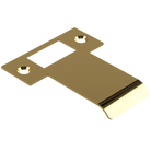 Extended T Shaped Strike - 60mm (86mm O/A) to suit AUS Mortice Locks in Satin Brass Unlaquered