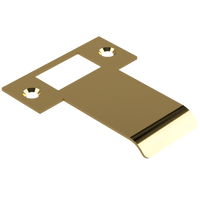 Extended T Shaped Strike - 60mm (86mm O/A) to suit AUS Mortice Locks in Satin Brass Unlaquered