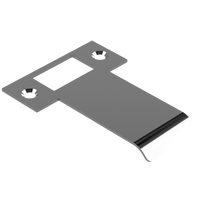 Extended AUS mortice lock strike plate by Style Finish Doorware, 70mm size, with a polished nickel finish for secure door fitting.