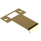 Extended AUS mortice lock strike plate by Style Finish Doorware, 70mm length, durable metal with screw holes for secure fitting.