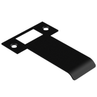 Extended AUS mortice lock strike plate by Style Finish Doorware, 80mm length with black finish, for secure door fitting.