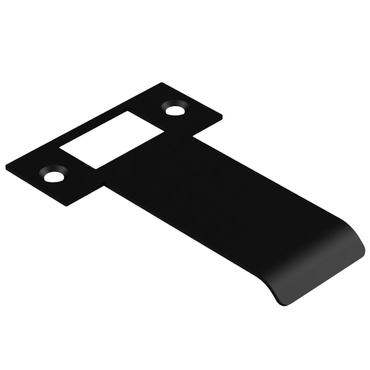 Extended T Shaped Strike - 80mm (106mm O/A) to suit AUS Mortice Locks in Black Teflon