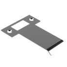 Extended AUS mortice lock strike plate by Style Finish Doorware, 080mm length with polished nickel finish, installed on door frame.