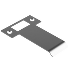 Extended AUS mortice lock strike plate by Style Finish Doorware, 80mm length, sturdy metal construction for secure door installation.