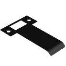 Extended AUS mortice lock strike plate by Style Finish Doorware, 090mm length, black finish, designed for secure door locking.