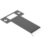 Extended AUS mortice lock strike plate by Style Finish Doorware, showing polished nickel finish and 090mm length for door security.