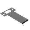 Extended T Shaped Strike - 100mm (126mm O/A) to suit AUS Mortice Locks in Polished Nickel