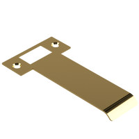 Extended T Shaped Strike - 110mm (126mm O/A) to suit AUS Mortice Locks in Polished Brass Unlacquered