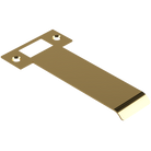 Extended T Shaped Strike - 120mm (126mm O/A) to suit AUS Mortice Locks in Polished Brass Unlacquered