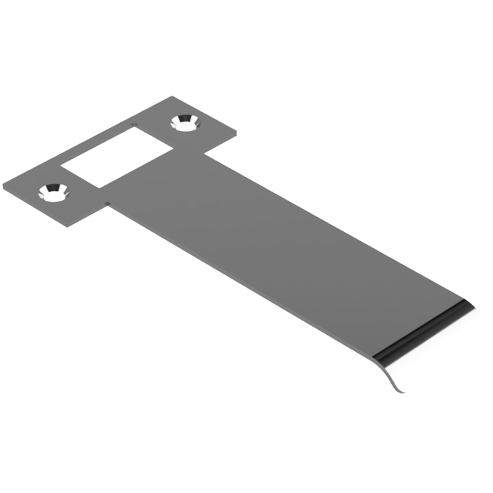 Extended T Shaped Strike - 120mm (126mm O/A) to suit AUS Mortice Locks in Polished Nickel