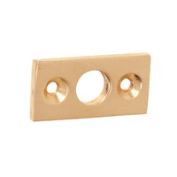 Plate Keeper Polished Brass L25xW13mm Bolt 9mm in Polished Brass