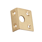 Right Angle Keeper Satin Brass Bolt 7.5mm in Satin Brass