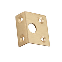 Right Angle Keeper Satin Brass Bolt 7.5mm in Satin Brass