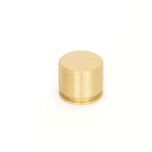SUSSEX 35MM SOLID BRASS LINED KNOB BRUSHED SATIN BRASS in Brushed Satin Brass