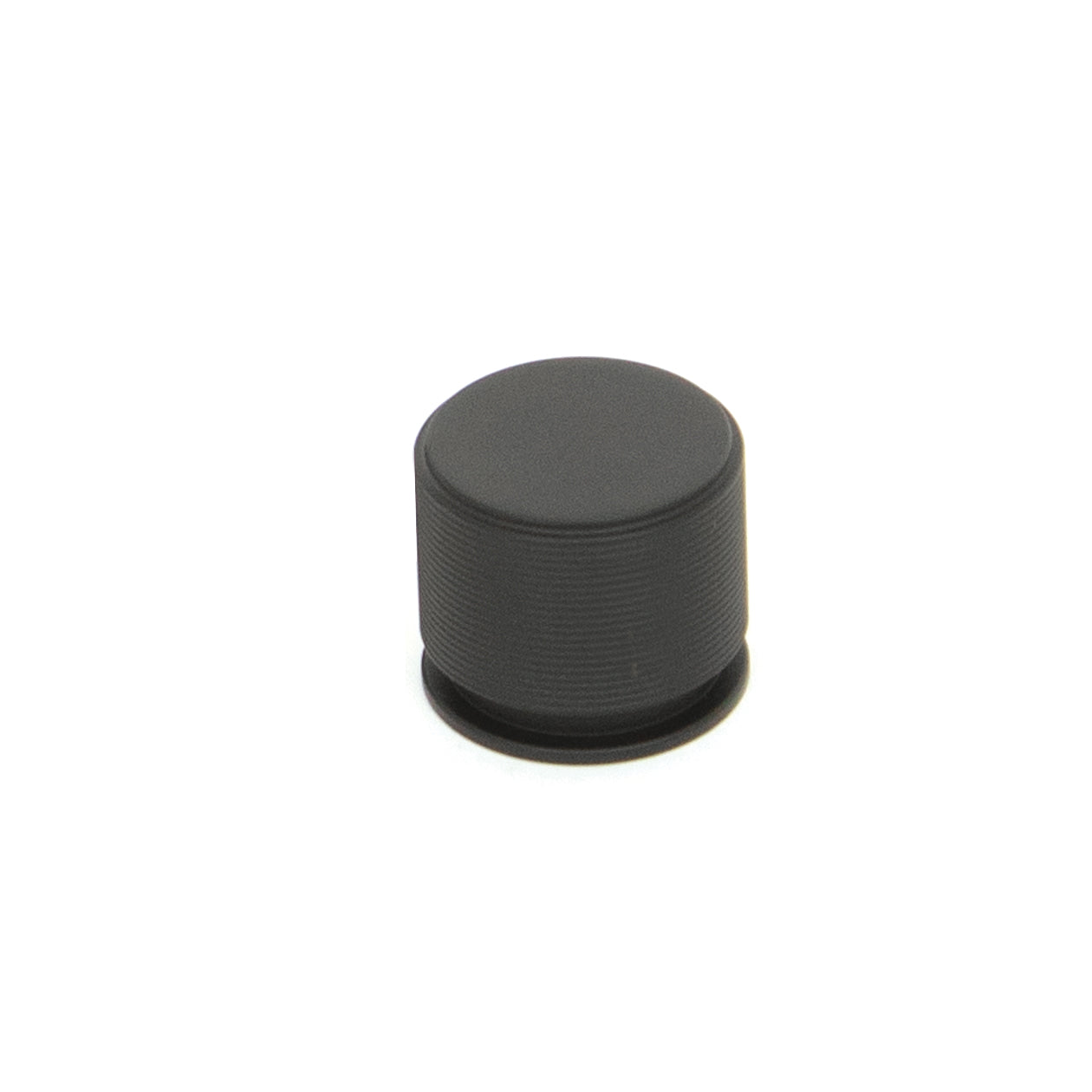 Momo Sussex cabinet knob in matte black finish, showcasing a sleek round design for modern kitchen or furniture drawers.