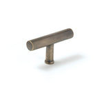 Momo STRANO Cabinet T-Pull handle in brushed antique bronze finish, featuring modern T-shaped design for kitchen or furniture cabinetry.
