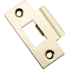 Tube Latch Striker Universal 'T' To Suit Metal Door Frame Polished Brass W42xH70mm in Polished Brass