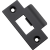 Tube Latch Striker Universal 'T' To Suit Metal Door Frame Matt Black W42xH70mm in Matt Black
