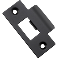 Tube Latch Striker Universal 'T' To Suit Metal Door Frame Matt Black W42xH70mm in Matt Black