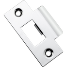 Tube Latch Striker Universal 'T' To Suit Metal Door Frame Polished Chrome W42xH70mm in Polished Chrome