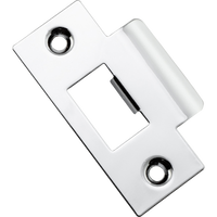 Tube Latch Striker Universal 'T' To Suit Metal Door Frame Polished Chrome W42xH70mm in Polished Chrome